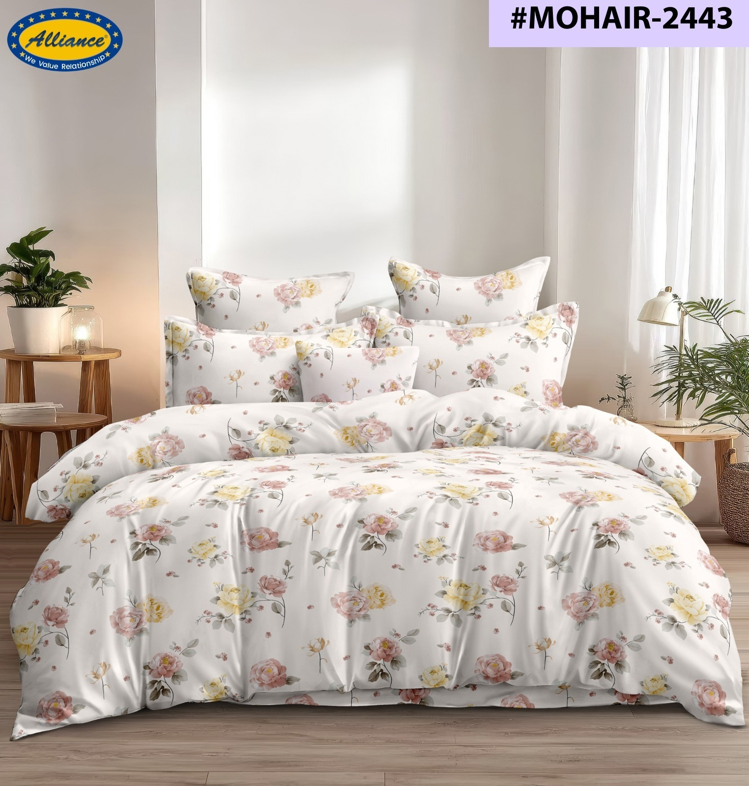 Cotton Feel Bedspread 90x100 Inch