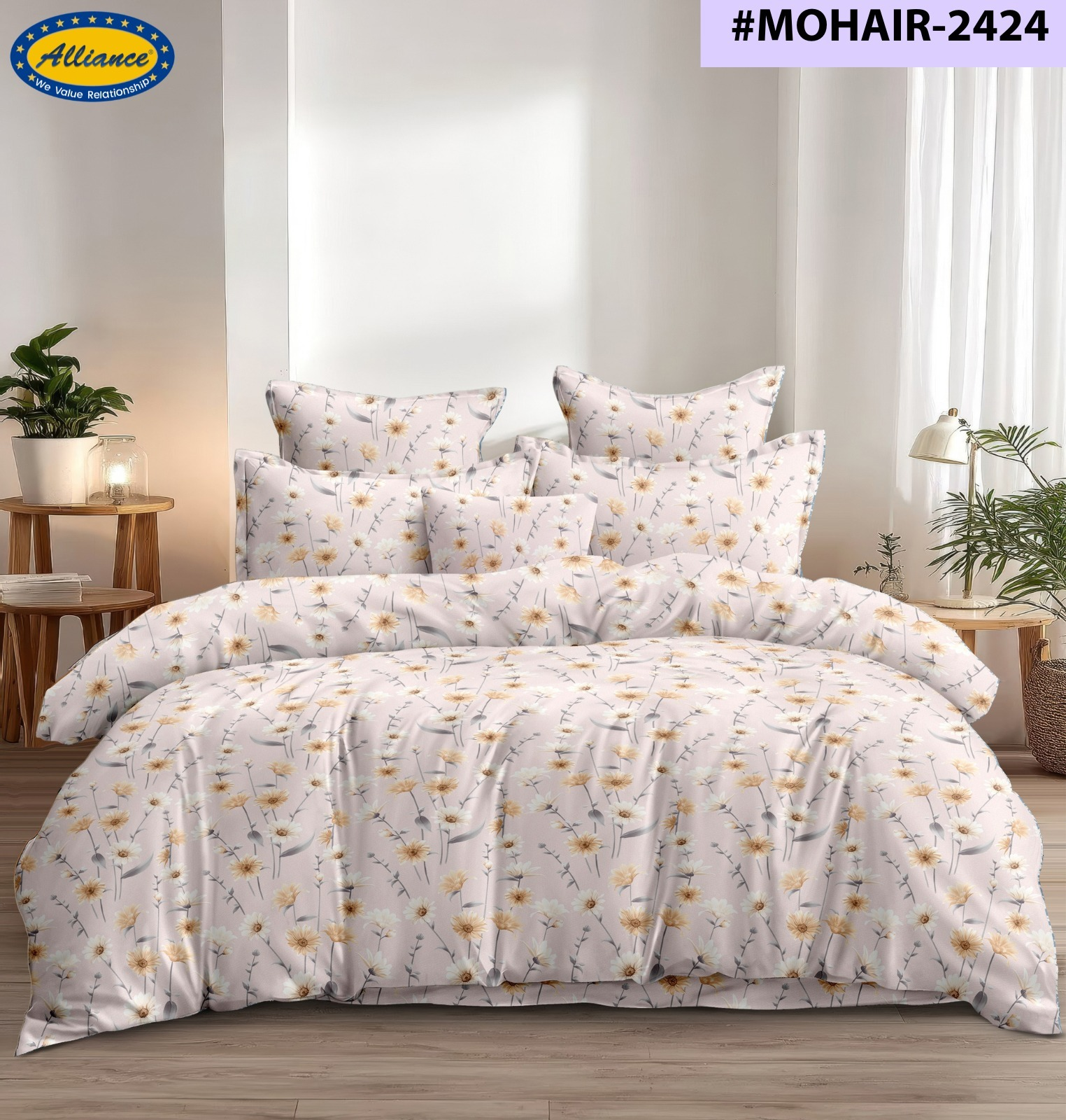 Cotton Feel Bedspread 108x108 Inch – Royal Mantel