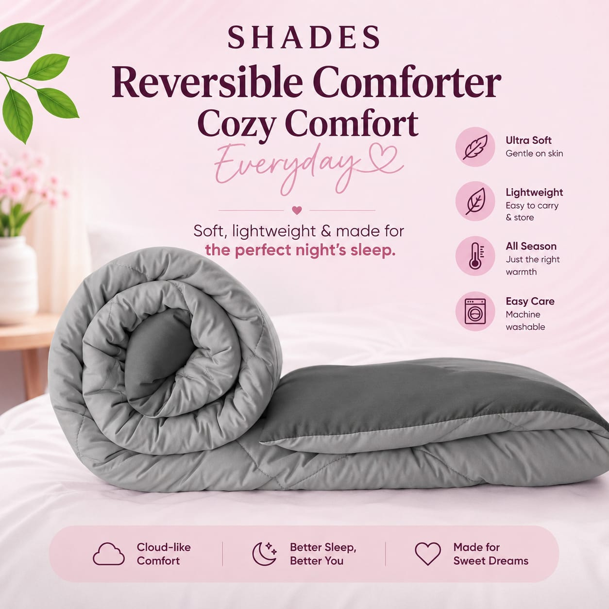Comforter Double-Charcoal Grey – Royal Mantel