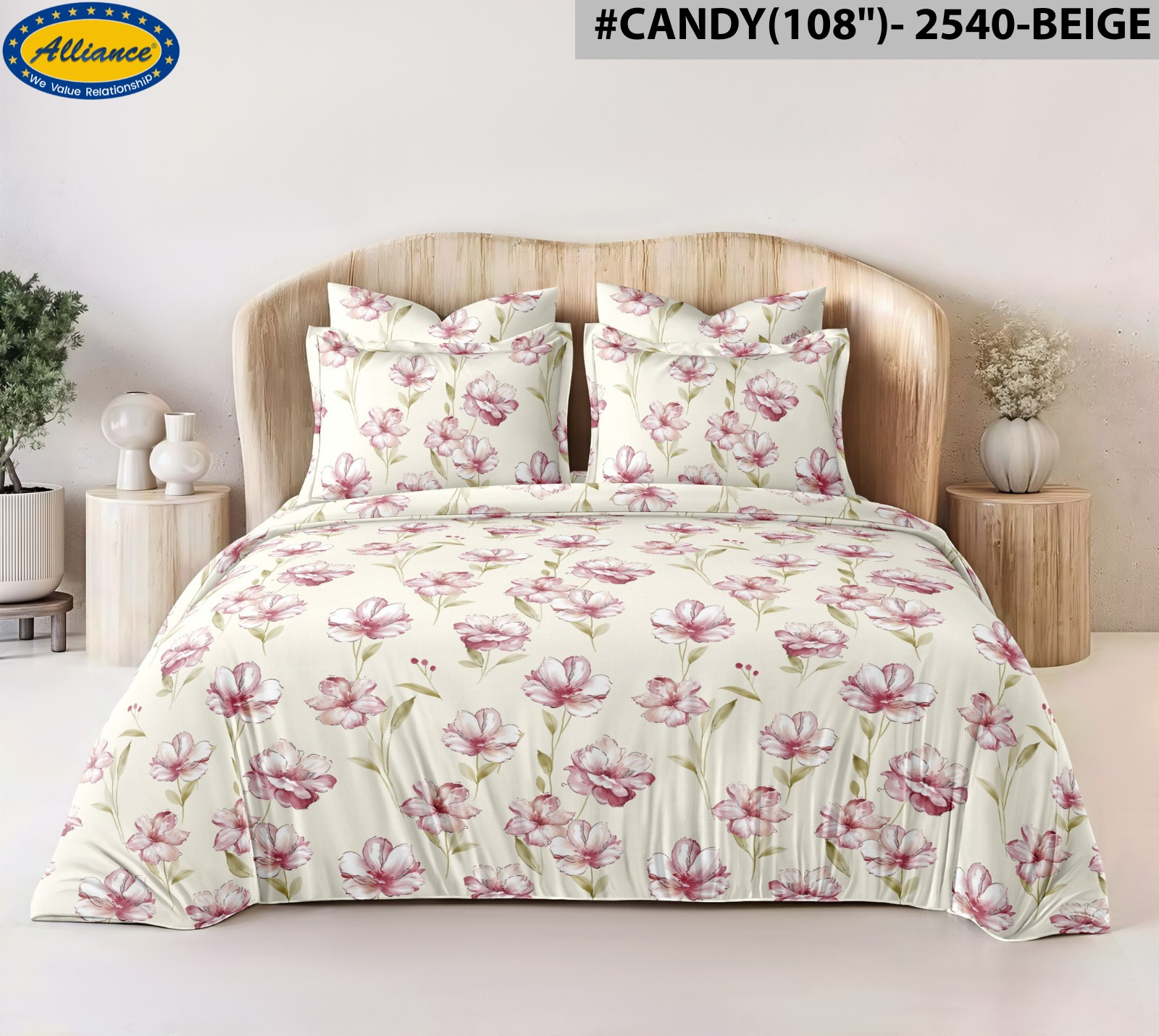 Cotton Blend Customised Zipper Bed Cover