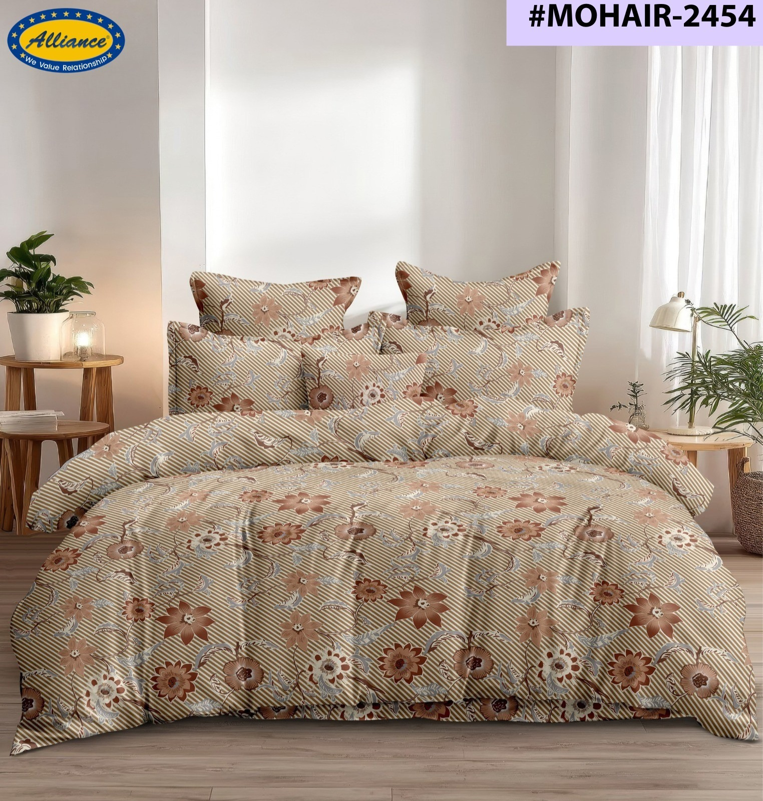 Cotton Blend Customised Zipper Bed Cover