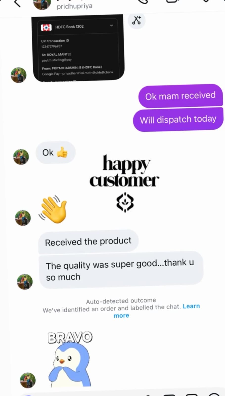 Customer review